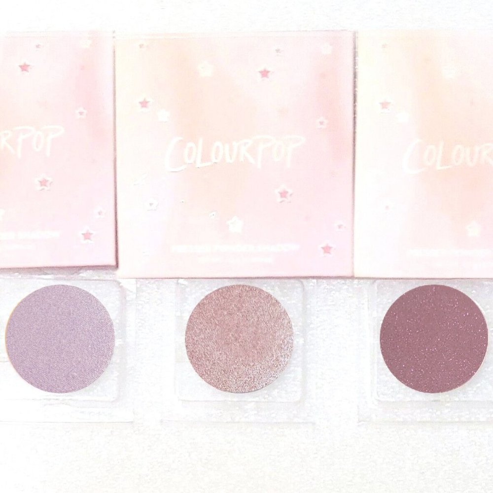 ColourPop Pressed Powder Eyeshadow Single Lot Set Shimmery Metallic Purple Pink